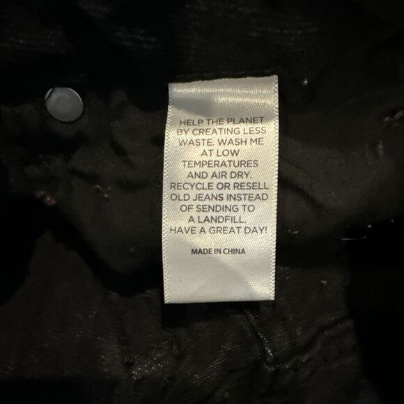 Pacsun Size 26 90s Boyfriend Cotton Distressed Black High Rise Bootcut - Picture 10 of 13